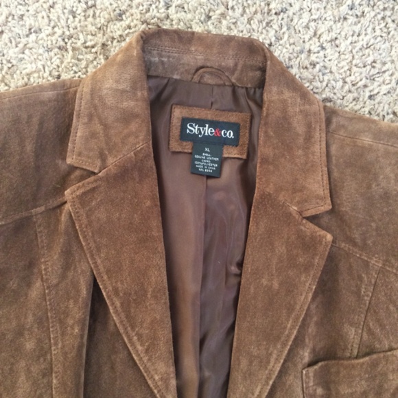 Style&CO. GENUINE LEATHER CARAMEL BLAZER From Macy’s - Picture 17 of 17
